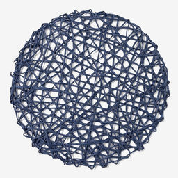 Салфетка сервировочная «Доляна. Трава», синяя, d=38 см