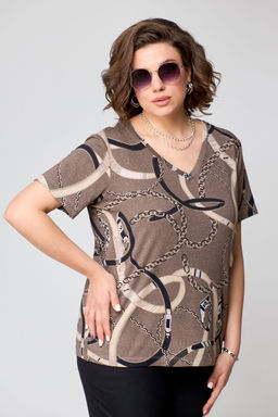 Футболка Bliss 174 коричневый (принт цепи)