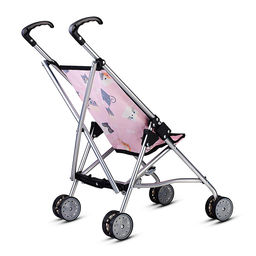 Коляская кукольная трость, металлическая, принт коты