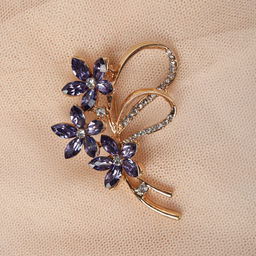 Брошь Букет 9 см / 38B-10-7 /уп 420/ (Бело-розовый ) - Галеонтрейд фото 7