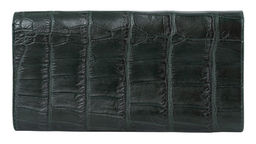 Кошелек Sefaro из кожи крокодила зеленый фото 4