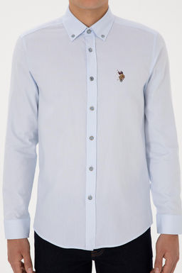 Erkek A__k Mavi Uzun Kollu Basic G_mlek - U.s. polo assn фото 6