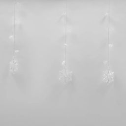ULD-E2706-100/DTA WHITE IP20 SNOWFALL Занавес светодиодный фигурный с контроллером Снегопад. 10 нитей. 100 светодиодов. Размер 2,7х0,6м. Цвет свечения белый. IP20. Провод прозрачный. Упаковка картон. - Volpe фото 2