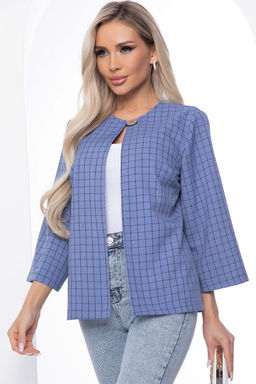 Жакет Паулита (голубой/клетка) Б8765 - Lt collection фото 4