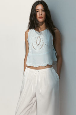 Top bordado con lazadas - H&m фото 2
