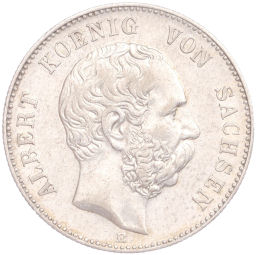 Монета 2 марки 1900 года Е Германия (Саксония)