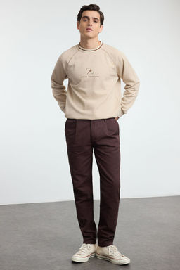 TRENDYOL MAN Vizon %100 Pamuk Pili Detayl? Beli Lastikli Chino Pantolon TMNAW25PL00010 - Trendyolmilla фото 10