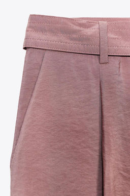 FLOWING WIDE-LEG TROUSERS WITH BELT - Zara фото 7