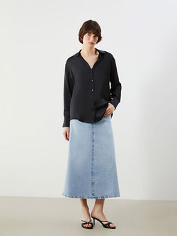 Oversize Saten Kad?n G?mlek