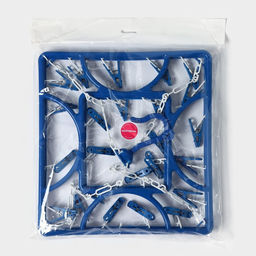 Сушилка для белья подвесная квадратная Доляна, 24 прищепки, цвет синий  фото 5