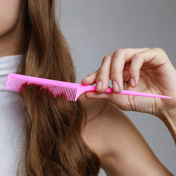 Цена за 20 шт. Расчёска с хвостиком, 21.5×2.5(±1) см, фасовка 20 шт., МИКС