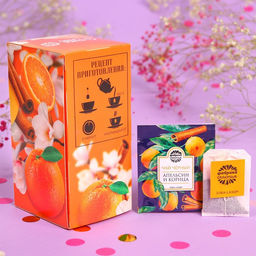 Подарочный чёрный чай 8 марта, вкус: апельсин и корица, 25 пакетиков х 1,8 г. - Фабрика счастья фото 2