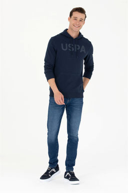 U. S. Polo Assn / Мужской темно-синий базовый свитшот - U.s. polo assn фото 4