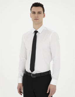 Beyaz Slim Fit Uzun Kollu Basic G_mlek - Pierre cardin фото 3