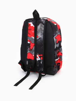 Рюкзак школьный на молнии, с карманами, с абстрактным принтом, размер 30?13?42 см, с принтом, чёрный