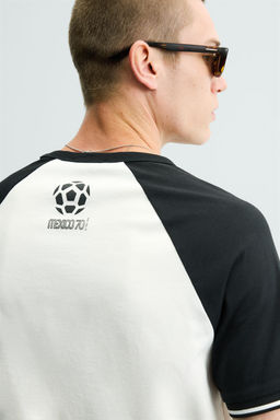 CAMISETA COLOR BLOCK MEXICO 70 FIFA WORLD CUP FIFA CLASSICS / Blanco