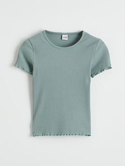 Bisiklet Yaka K?z ?ocuk Ti??rt