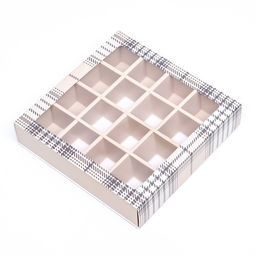 Коробка под 16 конфет , Мужской 17,7 х 17,7 х 3,8 см - UPAK LAND фото 3