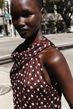 BLUSA LUNARES / Crudo / Granate - Zara фото 3