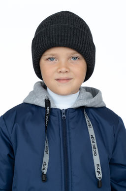 Шапка вязаная антрацит