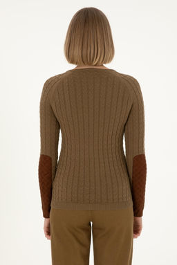 Женский базовый свитер цвета хаки с круглым вырезом Неожиданная скидка в корзине - U.s. polo assn фото 5