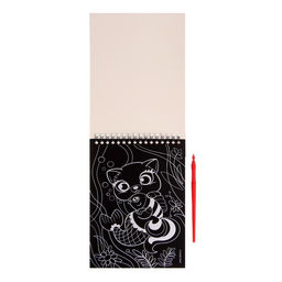 Цена за 3 шт. Гравюра блокнот детский «Зверята», 10 листов, штихель