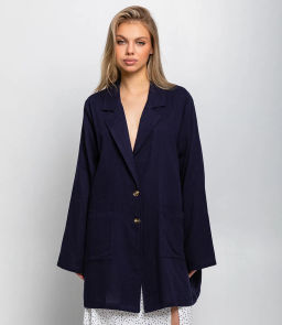 Пиджак #ОКТ025020, тёмно-синий