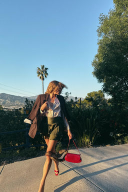 BLAZER PU?O ESTAMPADO / Marr?n