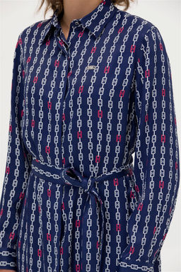 Женское темно-синее плетеное платье - U.s. polo assn фото 14