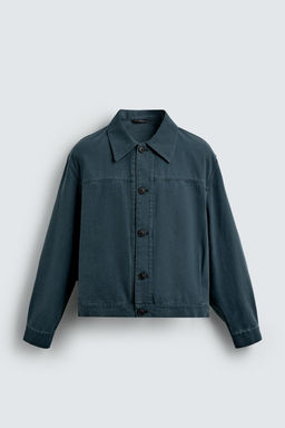 WASHED CROPPED FIT JACKET - Zara фото 7