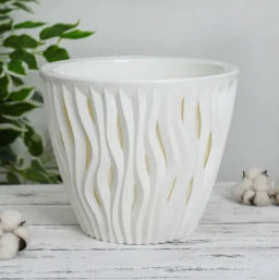 Кашпо Вдохновение (7,5л) Цв. Белый/белый (Арт. КШ-8667) /ВМС/  фото 4