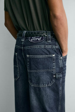 RELAXED FIT JEANS WITH FORD PATCH - Zara фото 18