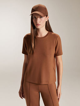 Bisiklet Yaka Nak??l? Kad?n Ti??rt