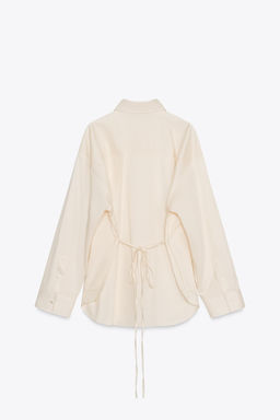 OVERSIZE SHIRT WITH TIE - Zara фото 7