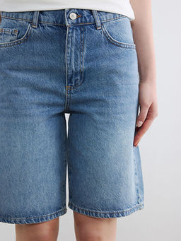 Джинсовые шорты Bermuda Fit женские высокая талия