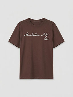 Manhattan Bask?l? Bisiklet Yaka Erkek ?ocuk Ti??rt