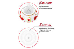 Чайник 1,1 л 23*13,5*14,5 см Маки на бамбуковой подставке, NEW BONE CHINA - Elan gallery фото 5