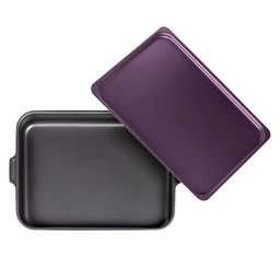 Violet Противень с антипригарным покрытием 23х30х6,1см, s0,9мм, металлическая крышка (Россия) - Домашняя мода фото 3