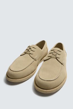 CASUAL LEATHER DECK SHOES - Zara фото 6