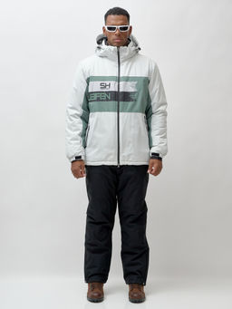 Горнолыжный костюм мужской зимний белого цвета 370Bl - Leifensh фото 15