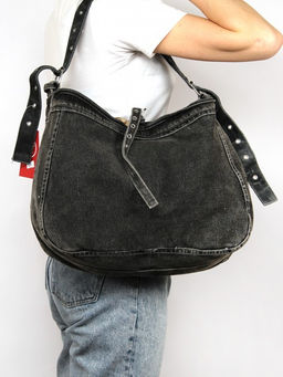 Сумка женская текстиль JN-76-8182, 1отд, плечевой ремень, черный jeans SALE 261810 - Bobo фото 5