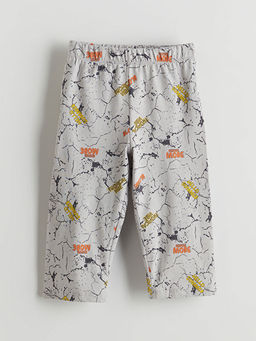 Beli Lastikli Bask?l? Erkek ?ocuk Pijama Alt