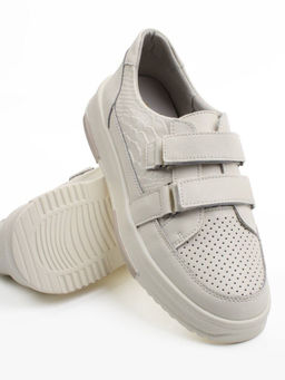 03-C138-2A LT. BEIGE Полуботинки спортивные женские (натуральная кожа)