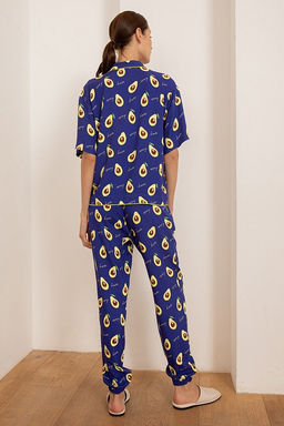 Рубашка 56423 Фиолетовый авокадо