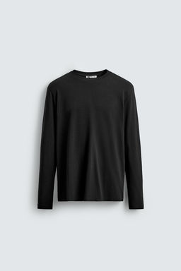 CAMISETA SLIM FIT B?SICA / Negro - Zara фото 6