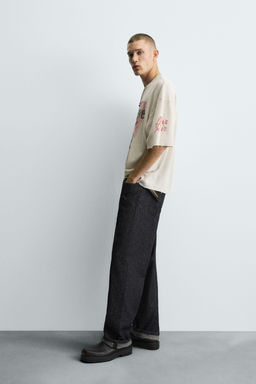 WASHED PRINT KNIT T-SHIRT - Zara фото 4