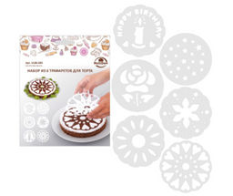 Декоратор для торта 6 штук 17,5 см / VL80-283 /уп 12/144/