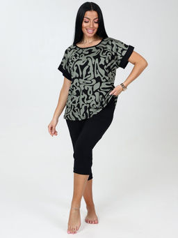 617 Домашний костюм бриджи (Разводы на хаки) - А-дина фото 2