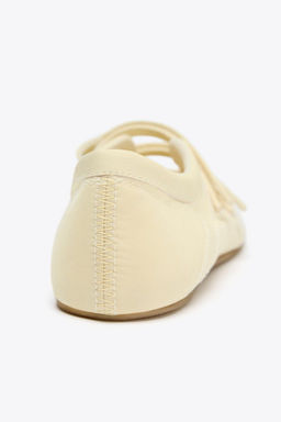SATIN-EFFECT TOPSTITCHED BALLET FLATS - Zara фото 5