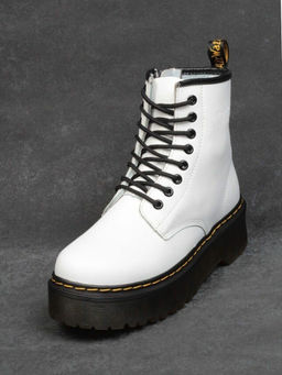 01-B6020-2 WHITE Ботинки демисезонные женские (натуральная кожа) - Фабричный китай фото 20
